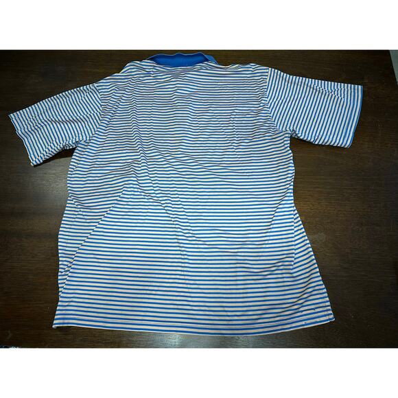 Peter Millar Cotton Polo Shirt Preppy Active Striped Mens XL Tuckers Point Club - Picture 4 of 9